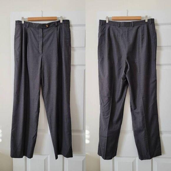 Loro piana 100% wool grey pants Large - Picture 1 of 5